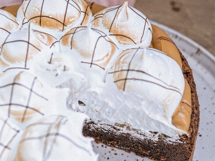 Pie Brownie Manjar Merengue