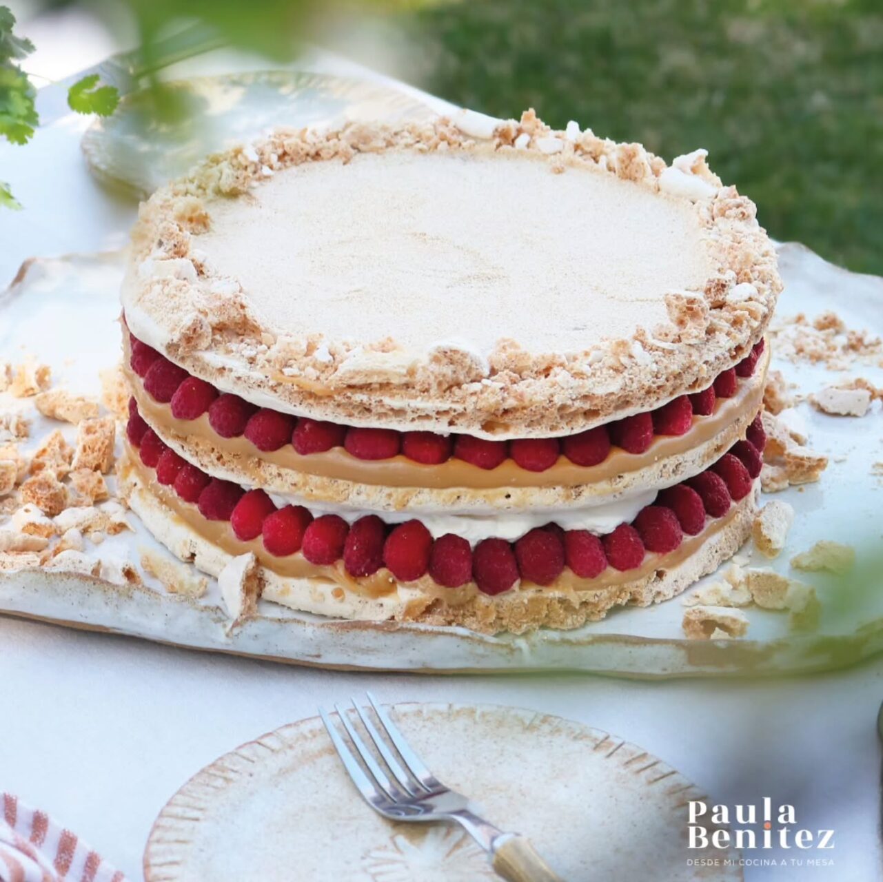 Torta Crocante de frambuesa