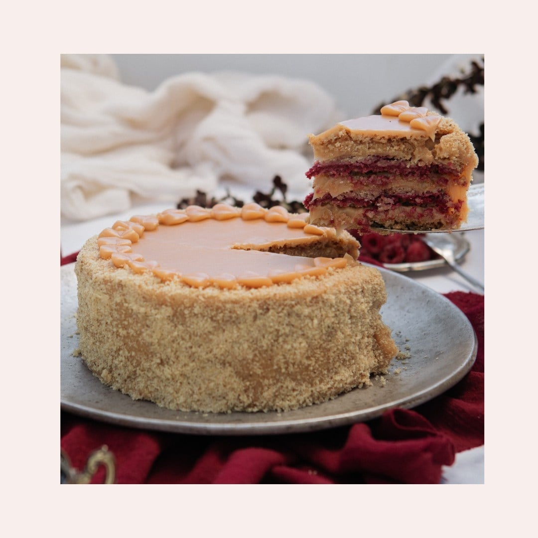 Torta Crocante Frambuesa