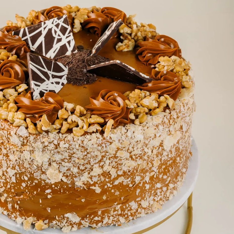 Torta Hoja Manjar Nuez