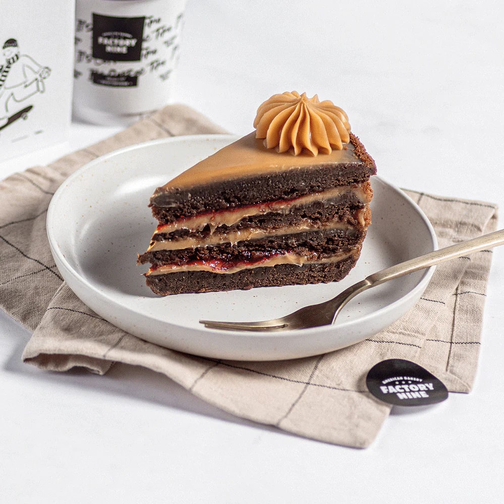 Torta Brownie Manjar Blanco Frambuesa