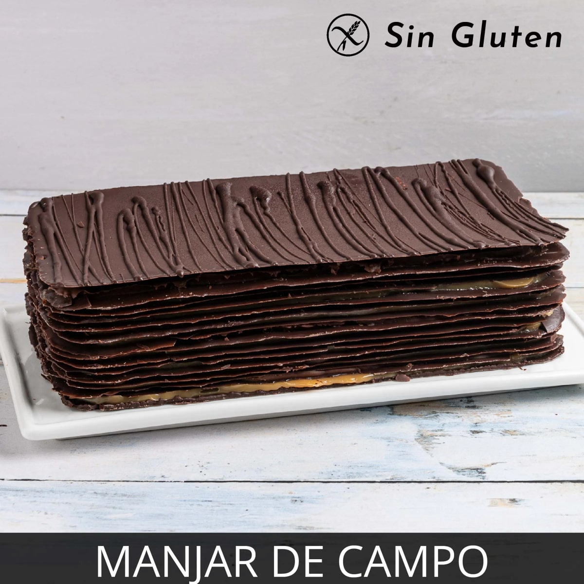 Torta Láminas de Chocolate Manjar de Campo