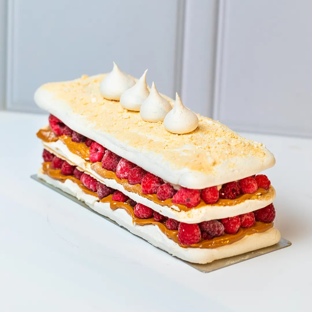 Barra Merengue Almendrado y Frambuesas